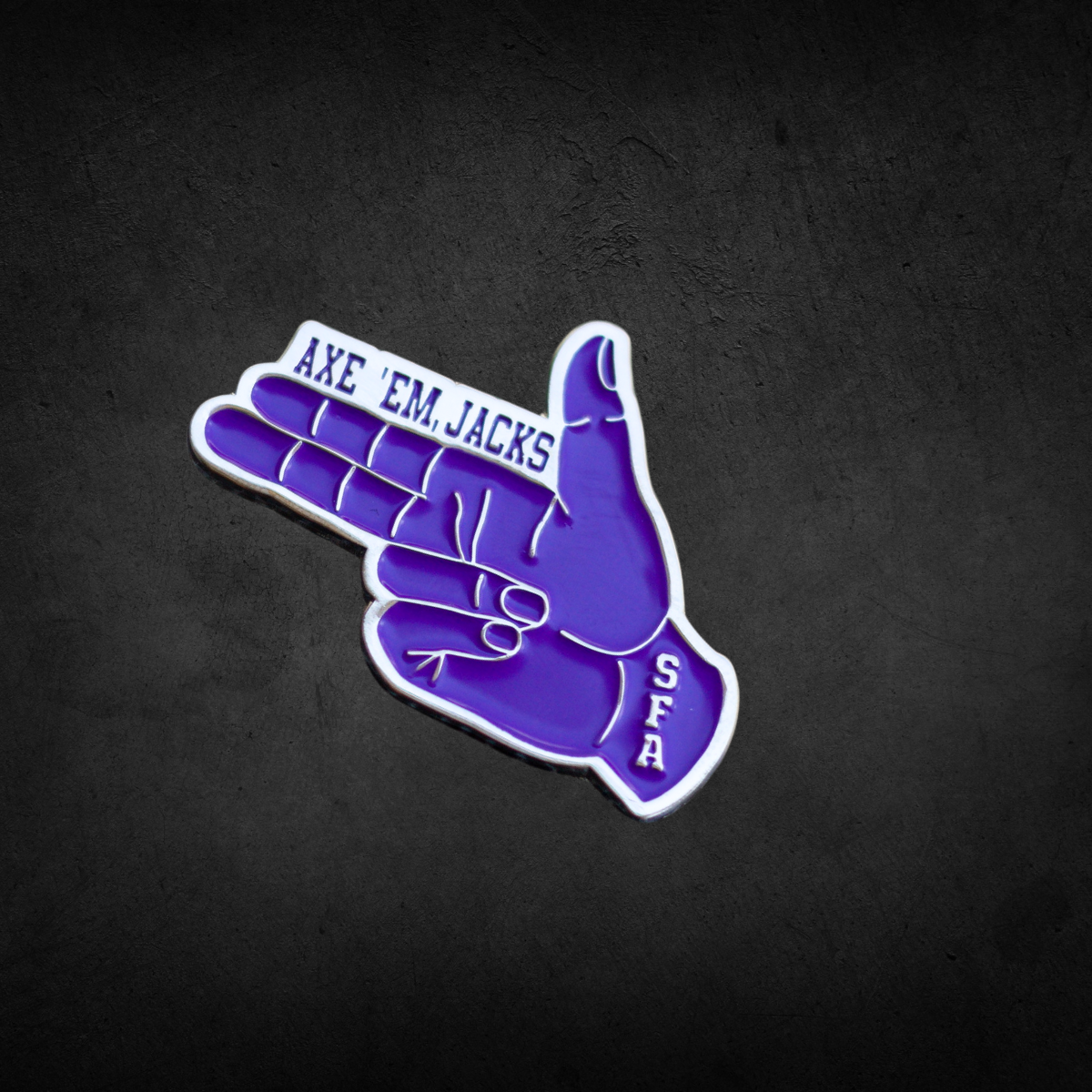 SFA Axe 'Em Jacks Hand Sign Pins – Two Unique Styles
